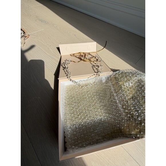 Twig And Honey Halo-Bridal-Gold, Swarovski,Pearls-NEVER WORN main image 11